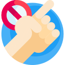 Icon | in Tempeln sollte man nicht mit dem Zeigefinger auf andere Menschen deuten - Verhaltensregeln in buddhistischen Tempeln